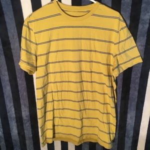 Good fellow & CO Yellow Striped T Shirt - Size Medium
